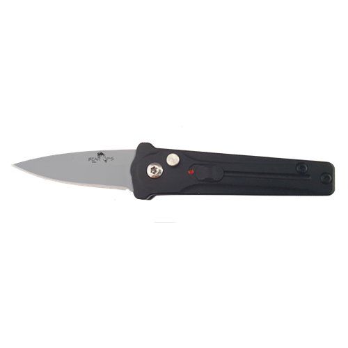 Bear Ops Auto Bold Action III Stiletto Black Aircraft Aluminum with Bead Blast Blade